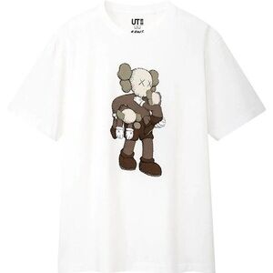White Graphic T-Shirt with Cartoon Print